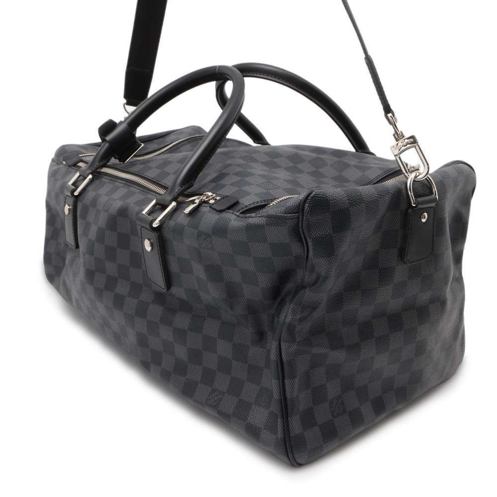 Louis Vuitton Damier Bag Graphite Roadster Travel Boston Black Black